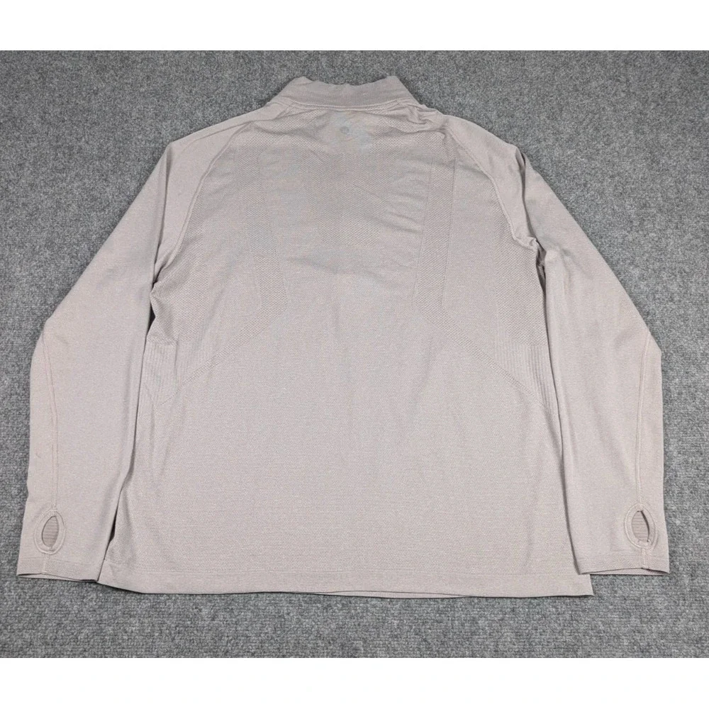 Lululemon Metal Vent Tech 1/2 Zip‎ Pullover Mens XL Light Gray Athletic